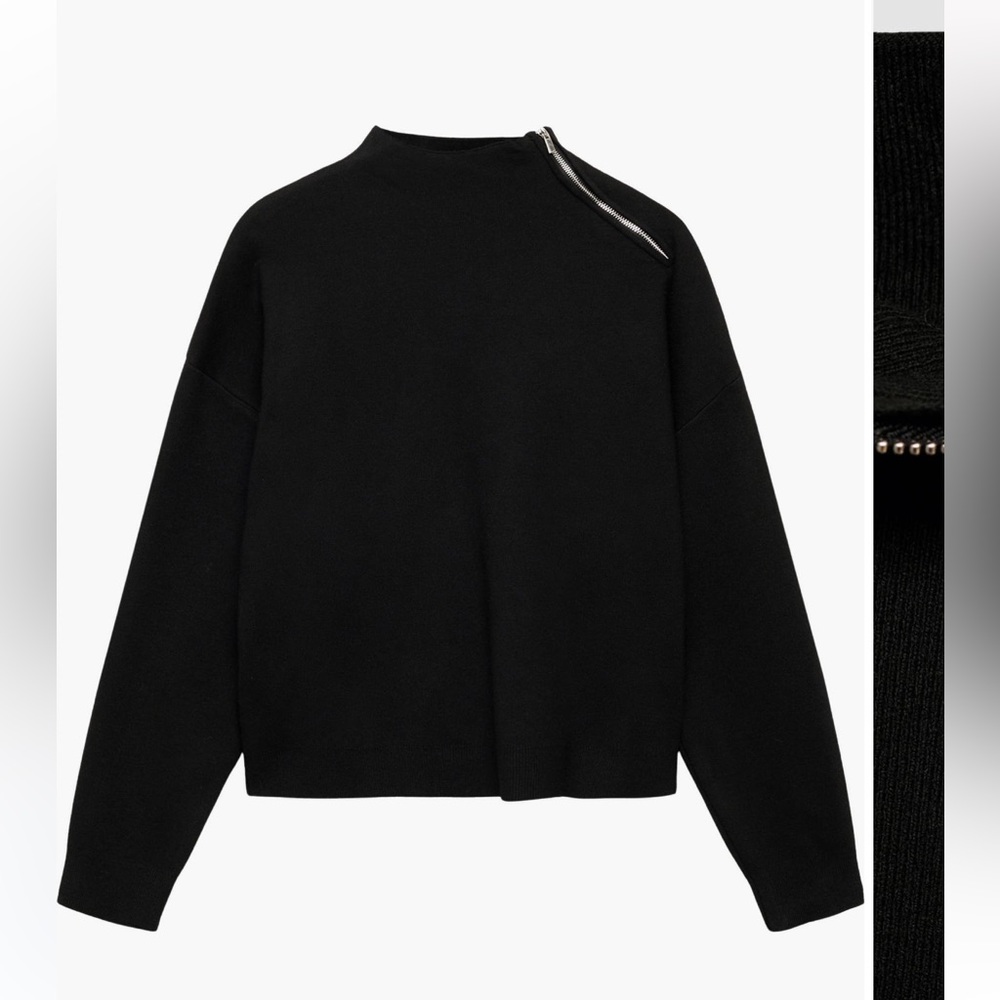 MANGO SWEATER KONPAKTU in Black